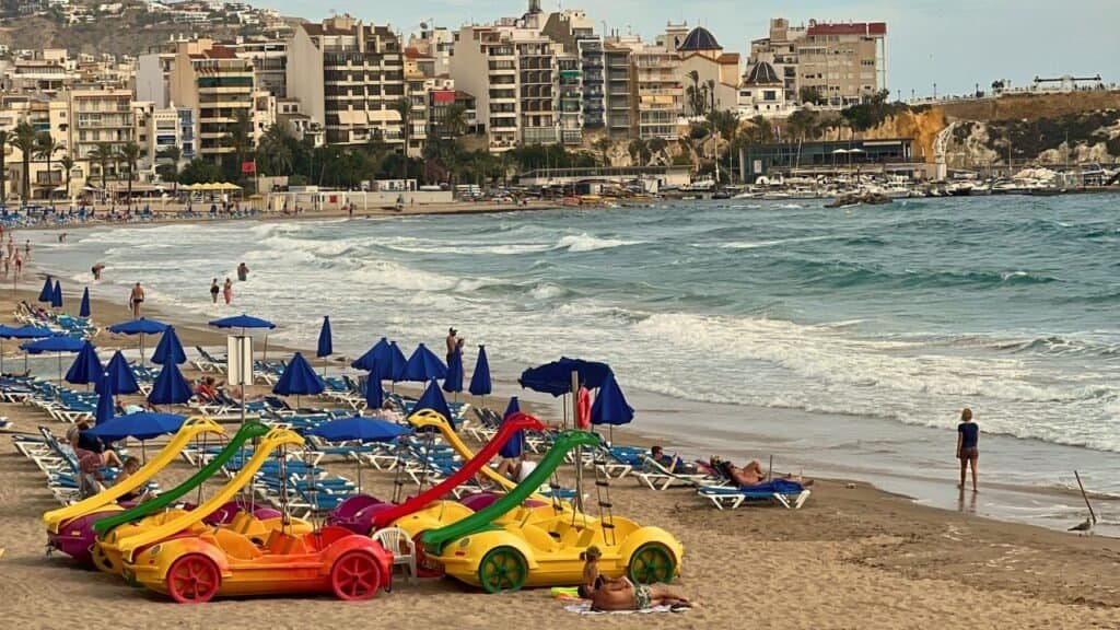 benidorm beach is still popular in low season