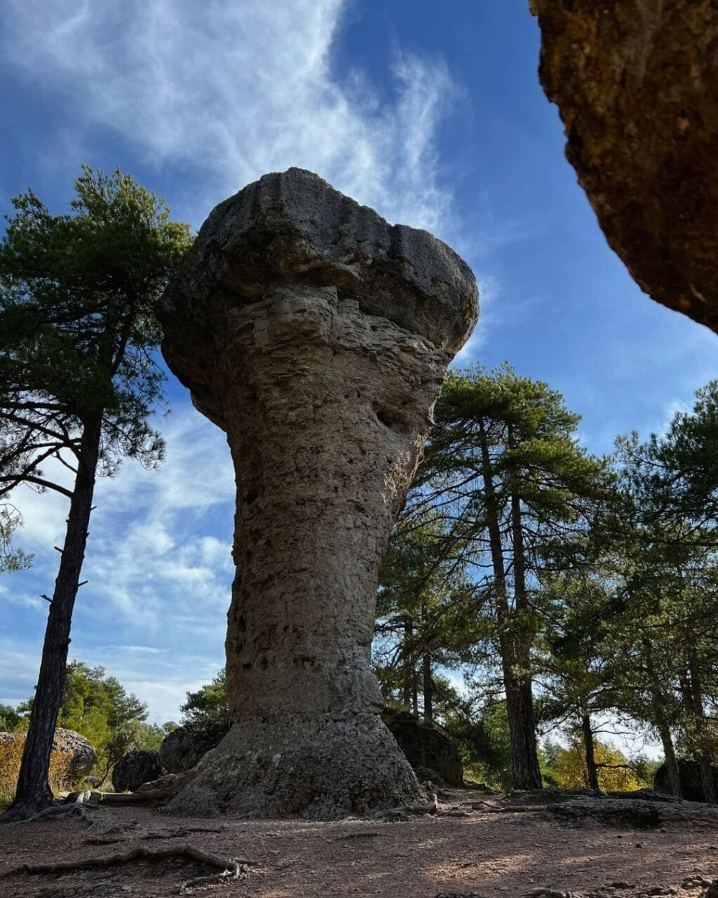 an unusual rock formation at ciudad encantada spain